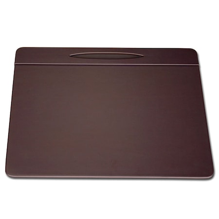 Dacasso Chocolate BrownLeatherette 17" x 14" Top-Rail Conference Pad with Pen Well PR-3429